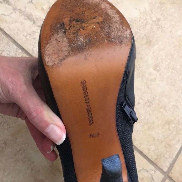 Ladies black high heals booties 7.5 - Picture 3 of 5